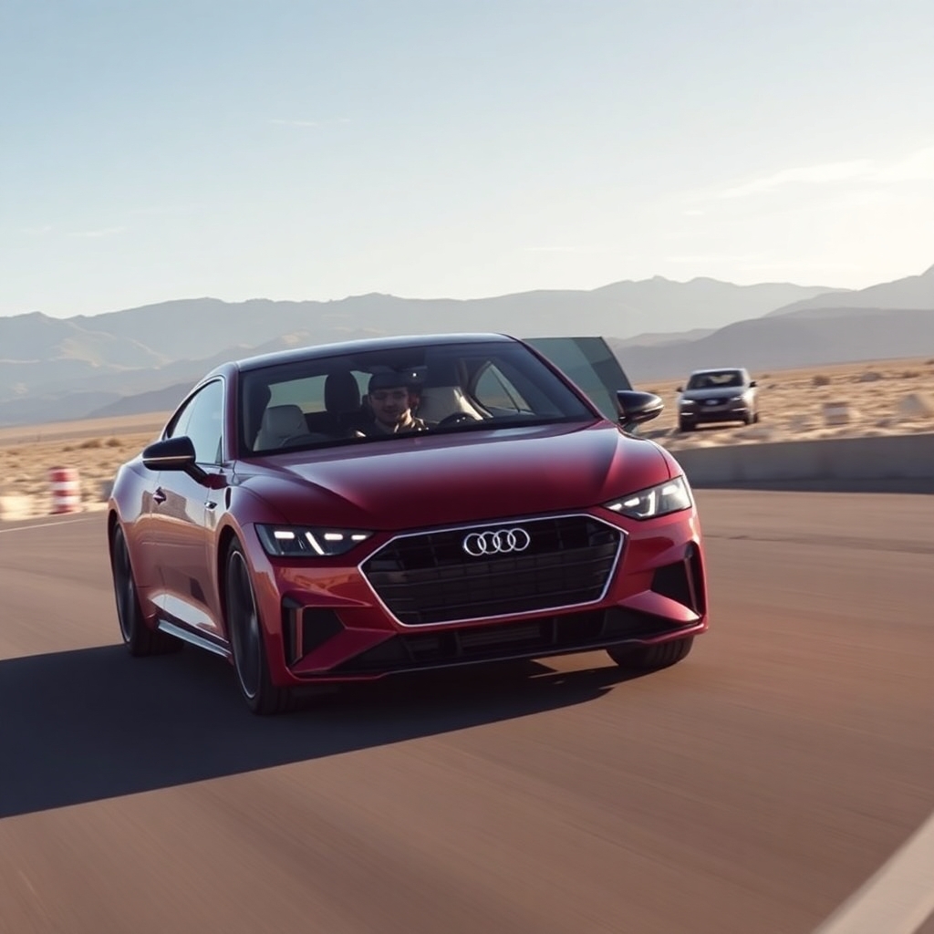 elon musk driving audi