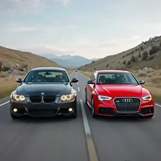 bmw e90 2008 and rs5 audi 2018